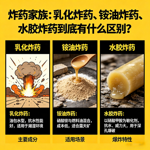 虎门港管委会炸药家族：乳化炸药、铵油炸药、水胶炸药到底有什么区别？